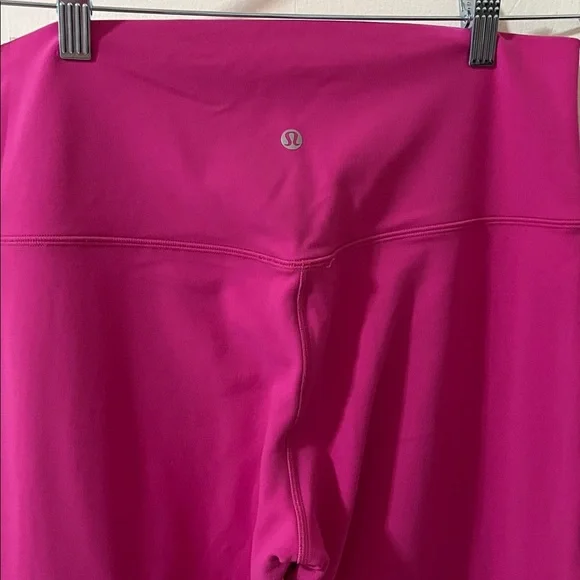 Lululemon Athletica Fuchsia High-Waisted Leggings, Size 12 - Picture 3 of 5
